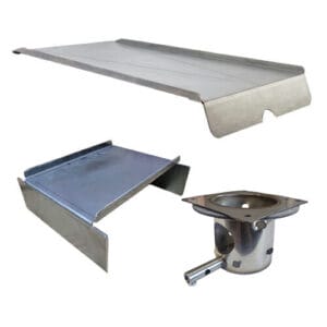 Pellet Grill Upgrade Bundle: 11ga Drip Pan, 10ga Diffuser, and 11-Hole Stainless Burnpot