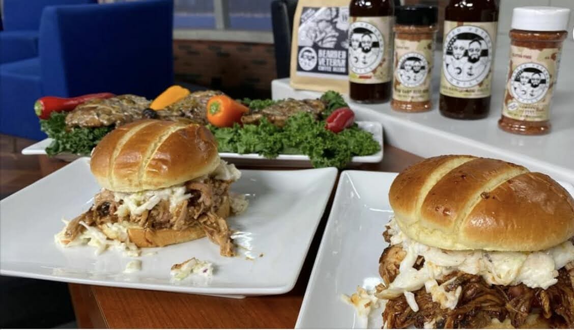 Bearded Veterans Grill Pulled Pork Sandwich